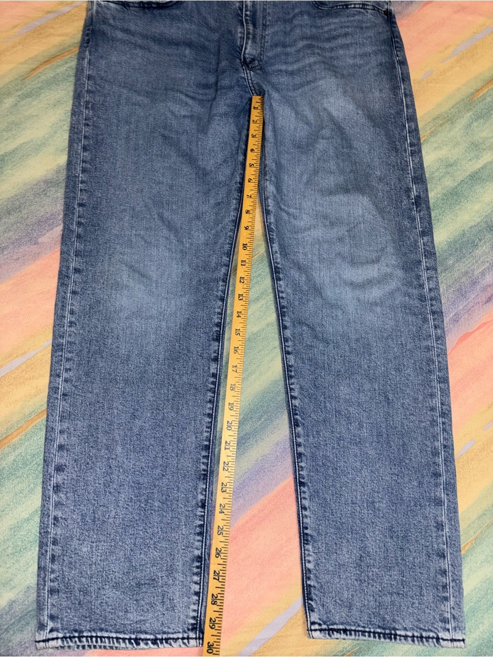 Levis 502 Premium Jeans Mens size blue Wash Stretch Denim size 38x32 - Picture 6 of 9